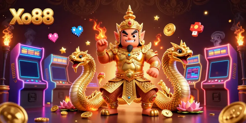 Xo88 offers engaging gaming experiences through thrilling visuals and diverse gameplay in a vibrant casino setting.
