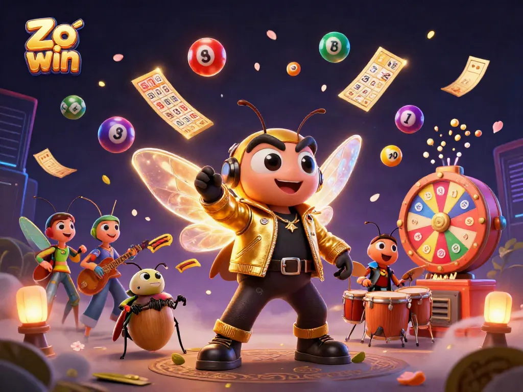 Enjoy vibrant gaming moments with Zo win's colorful lottery elements and characters.