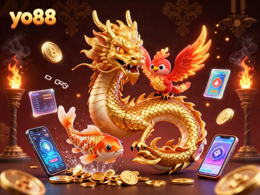 Experience the thrill with yo88’s gaming adventure featuring dragons, coins, and crypto.
