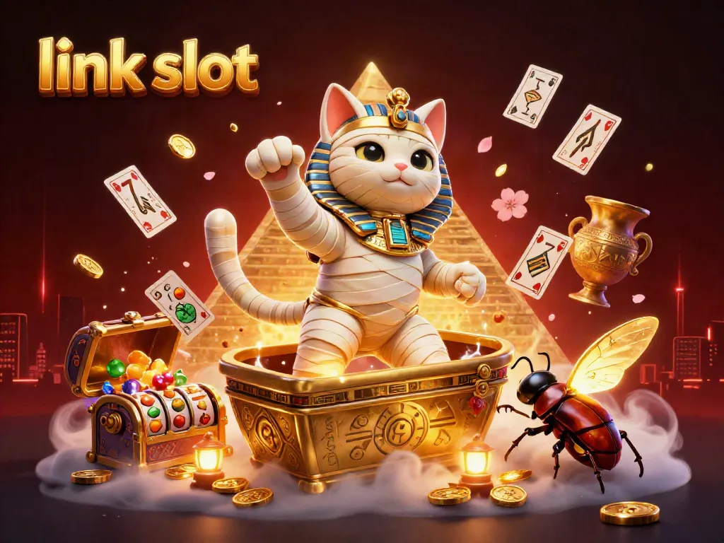 Experience excitement at the link slot casino with vibrant characters and thrilling symbols!