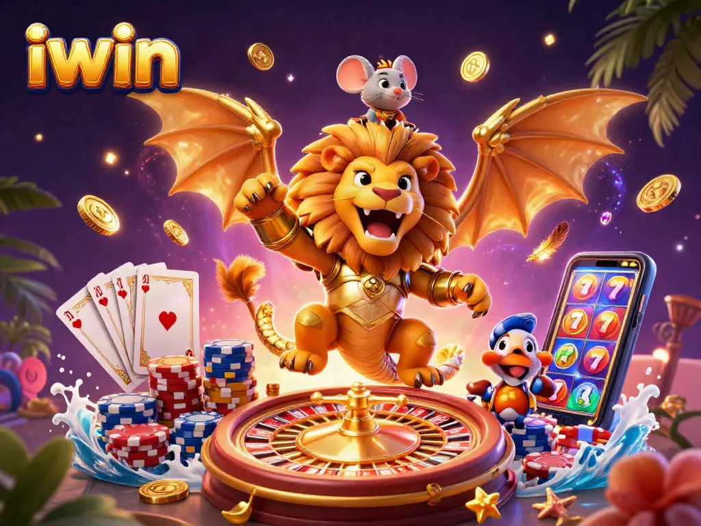 Experience exhilarating wins with iwin in a dynamic casino scene featuring rich colors and vibrant gaming elements.